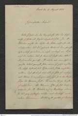 Nachlass Franz Steindachner, Brief und Beilage (Verzeichnis) von Gustav Schneider (senior) an Franz Steindachner (11.08.1882), Inv.Nr. 461.29, Seite 1